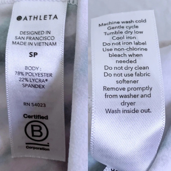 Athleta Salutation Stash Pocket II Marble Printed 7/8 Tight Size Small P… - Picture 7 of 7
